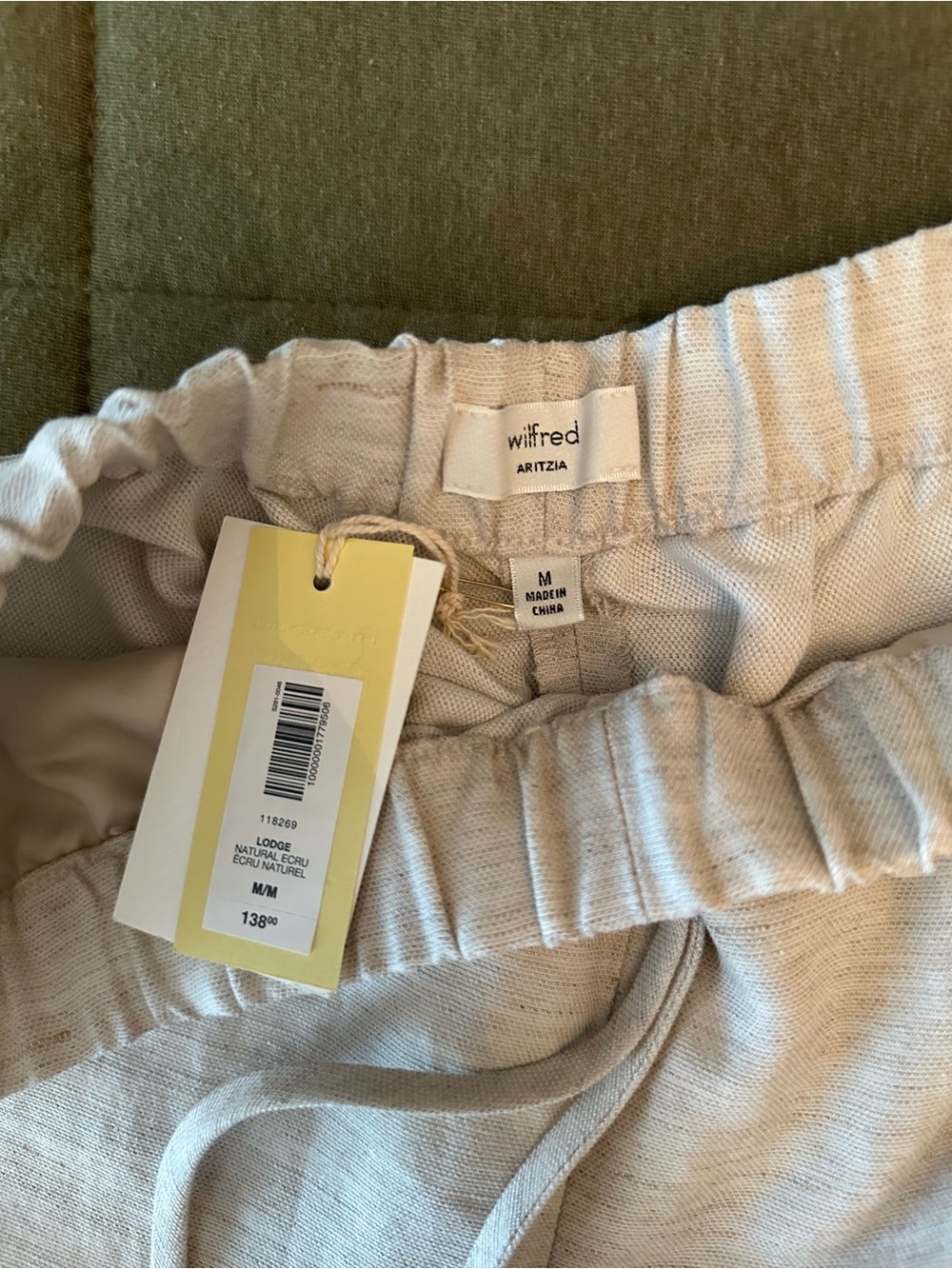 Aritzia Wilfred NWT Lodge Pants in CruiseLinen Fabric - Picture 6 of 12